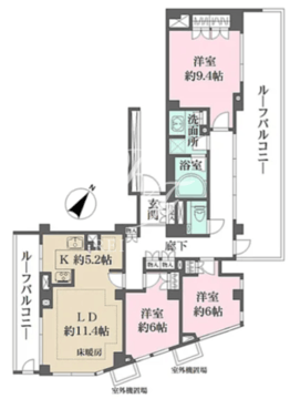 パークハウス中目黒 505 間取り図