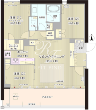 ガーデニエール砧ウエスト 804 間取り図