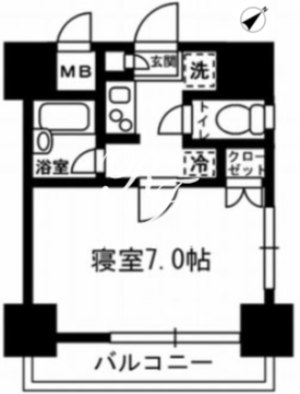 レジディア月島3 506 間取り図