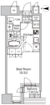 プライムアーバン池袋 802 間取り図