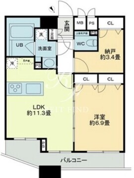 クロスレジデンス蒲田 1108 間取り図