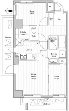 南千住レジデンス 201 間取り図