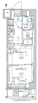 ガリシア目黒大岡山 603 間取り図