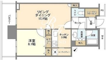 リガーレ日本橋人形町 2909 間取り図