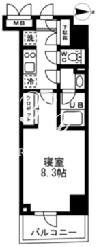 レジディア亀戸 906 間取り図