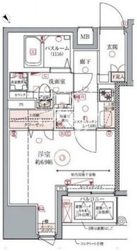 ドムススタイル銀座東 1303 間取り図