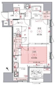 ドムススタイル銀座東 1001 間取り図