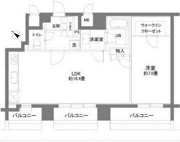 カスタリアお茶の水 602 間取り図