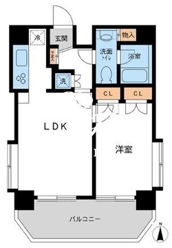 スペーシア池尻大橋 602 間取り図