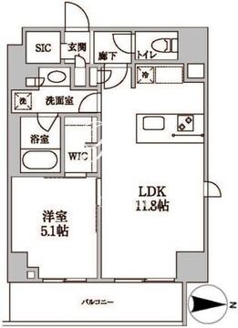 レジディア中延2 1301 間取り図