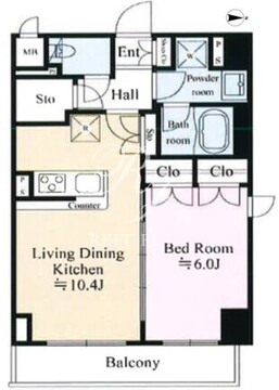 テラス都立大学 308 間取り図