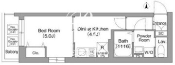 コンフォリア・リヴ目黒碑文谷 206 間取り図