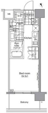 パークハビオ赤坂 1004 間取り図