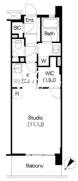 ブリリアイスト三軒茶屋 B-204 間取り図