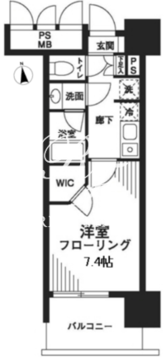 フォンテーヌ芝浦 1107 間取り図