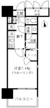 フォンテーヌ芝浦 604 間取り図