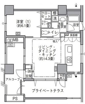 東雲キャナルコートCODAN 19-1312 間取り図