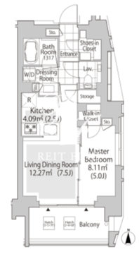 パークフラッツ渋谷神山町 405 間取り図