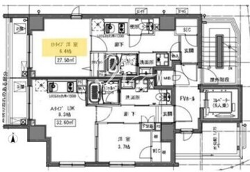 SHIBUYA HILLS 2-B 間取り図