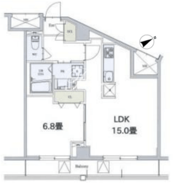 カスタリア本駒込 409 間取り図