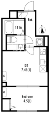 グランパセオ北新宿 101 間取り図