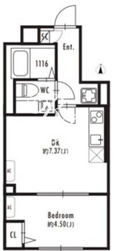 グランパセオ北新宿 201 間取り図