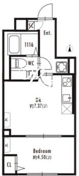 グランパセオ北新宿 401 間取り図