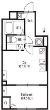 グランパセオ北新宿 402 間取り図