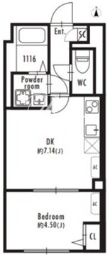 グランパセオ北新宿 103 間取り図