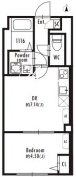 グランパセオ北新宿 203 間取り図