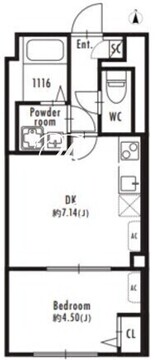 グランパセオ北新宿 303 間取り図