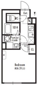 グランパセオ北新宿 104 間取り図