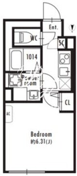 グランパセオ北新宿 204 間取り図