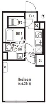 グランパセオ北新宿 404 間取り図