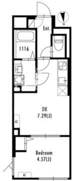 グランパセオ北新宿 406 間取り図