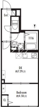 グランパセオ北新宿 107 間取り図