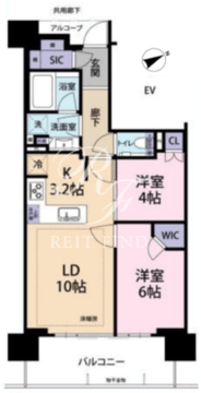 シティハウス品川サウス 1602 間取り図