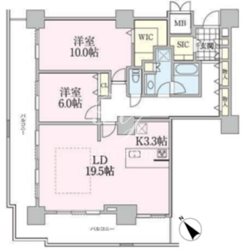 ロイヤルパークスタワー南千住 3405 間取り図