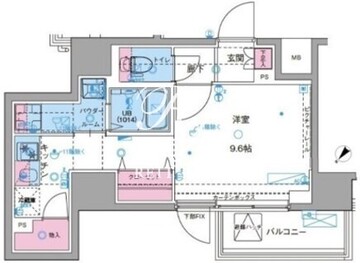 ジェノヴィア駒込駅グリーンヴェール 405 間取り図