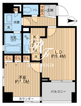 クリオ戸越銀座弐番館 901 間取り図