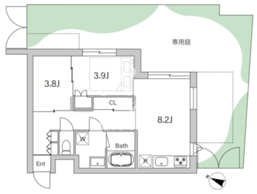 グランデュオ代々木3 102 間取り図