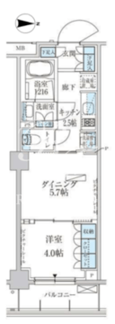 パークアクシス池上 202 間取り図