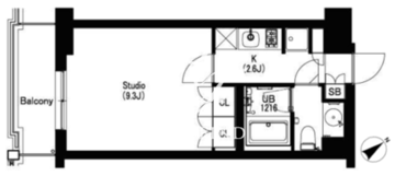 エスティメゾン武蔵小山2 204 間取り図