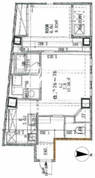 麻布台TSタワー 602 間取り図