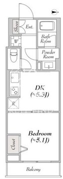 ルミークアン東陽町 303 間取り図