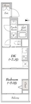 ルミークアン東陽町 204 間取り図