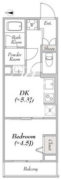 ルミークアン東陽町 408 間取り図