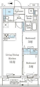 テラス杉並方南町 114 間取り図