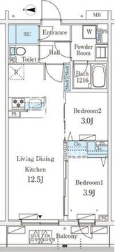 テラス杉並方南町 216 間取り図