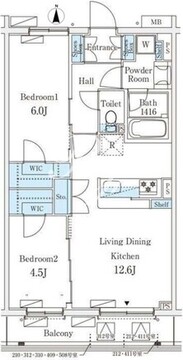 テラス杉並方南町 210 間取り図